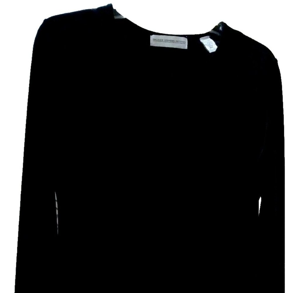 VALERIE STEVENS PETITES BLACK VELVET DRESS, SIZE MEDIUM